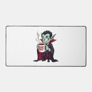 Vampir-Kaffee-Liebhaber � Gruseliger Latte-Shirt Schreibtischunterlage