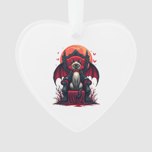 Vampir-Katzenlord Ornament (Vorderseite)