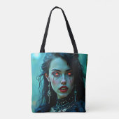Vampir Königin: Dunkle Anziehung Kunst Tasche (Rückseite)