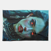Vampir Königin: Dunkle Verführung Kunst Geschirrtuch (Horizontal)