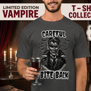 Vampir-Kostüm Lustiges Halloween "Achtung, ich be T-Shirt
