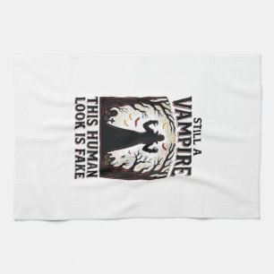 Vampir-Kostüm-Shirt Lustiges Halloween-Mensch-Verk Geschirrtuch