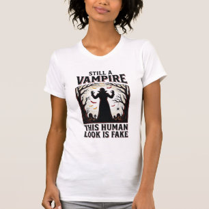 Vampir-Kostüm-Shirt Lustiges Halloween-Mensch-Verk T-Shirt