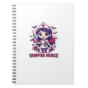 Vampir-Krankenschwester-Shirt � Lustiges Halloween Notizblock