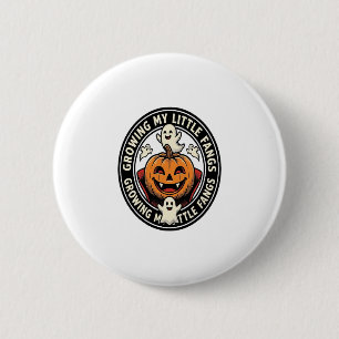 Vampir-Kürbis-Abzeichen Meine kleinen Fangzähne wa Button