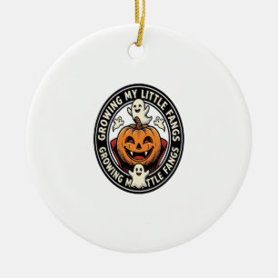 Vampir-Kürbis-Abzeichen Meine kleinen Fangzähne wa Keramik Ornament