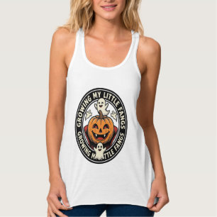 Vampir-Kürbis-Abzeichen Meine kleinen Fangzähne wa Tank Top