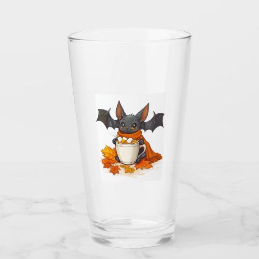 Vampir-Kürbis-Latte Glas (Vorderseite)