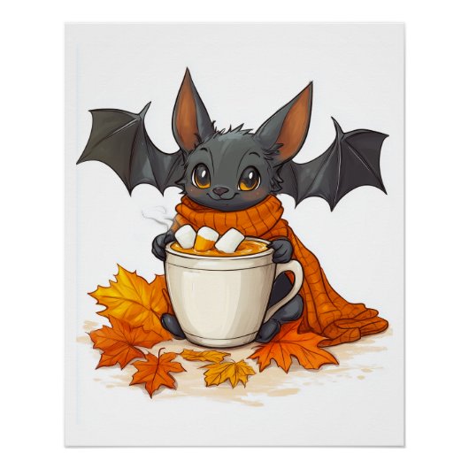 Vampir-Kürbis-Latte Poster (Vorderseite)