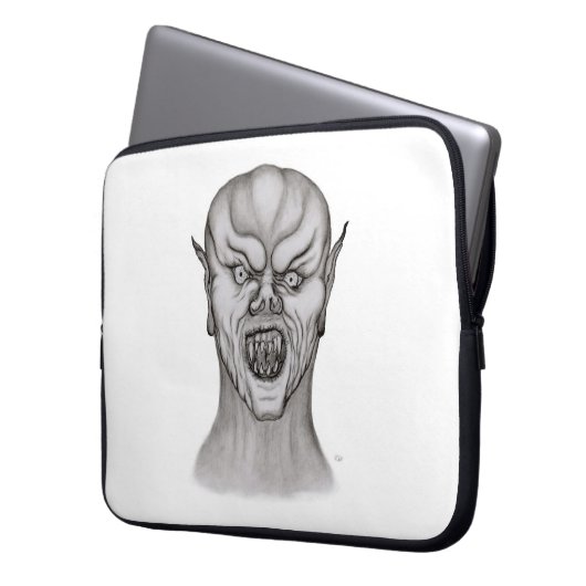 Vampir Laptopschutzhülle (Vorderseite Links)