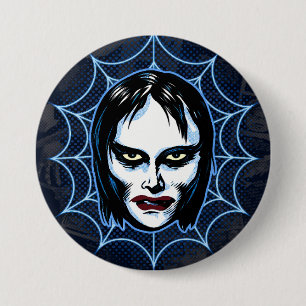 Vampir-Mädchen 1960er Monster-Maske Horror Pinback Button