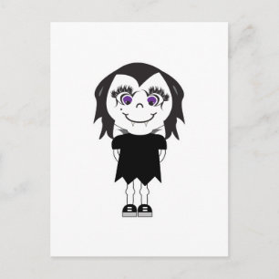 Vampir-Mädchen Ganzkörper Postkarte