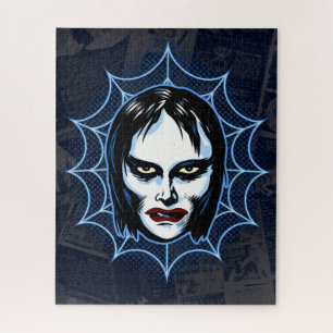 Vampir-Mädchen Vintage-Monster-Maske Horror-Puzzle Puzzle