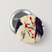 Vampir mit Blut Button (Vorne & Hinten)