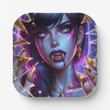 Vampir mit goldenen Augen und zähnlichem Halloween