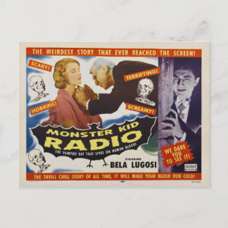 Vampir Monster von der Monster-Kid-Radio-Postkarte Postkarte