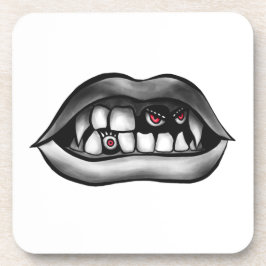 Vampir Mouth mit Fanggeräten und bösen Kreaturen Getränkeuntersetzer