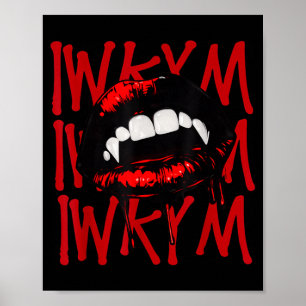 Vampir-Mund Lustiges Halloween-Kostüm Iwkym Poster