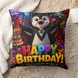 Vampir-Pinguin-Happy-Birthday-Kissen Kissen