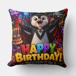 Vampir-Pinguin-Happy-Birthday-Kissen Kissen