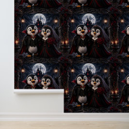 Vampir-Pinguin und Braut-Wallpaper Tapete