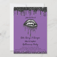 Vampir purpur glitzernde Lippen Erwachsene Hallowe