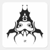 Vampir Quadratischer Aufkleber (Vorderseite)