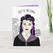 Vampir, Romantisches Halloween UNRESISTIBLE Karte (Vorderseite)