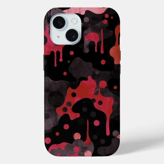 Vampir-Rot-Tarnmuster Gruselig Horror Case-Mate iPhone Hülle (Rückseite)