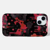 Vampir-Rot-Tarnmuster Gruselig Horror Case-Mate iPhone Hülle (Rückseite (Horizontal))
