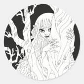 Vampir Runder Aufkleber (Vorderseite)
