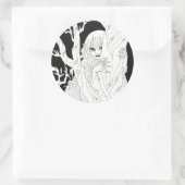 Vampir Runder Aufkleber (Tasche)
