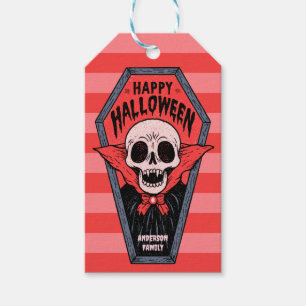 Vampir Sarg Gruseliger Skelett Frohes Halloween  Geschenkanhänger