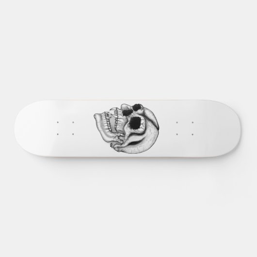 Vampir Schädel Schwarzweiß-Design Skateboard (Horizontal)