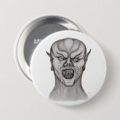 Vampir Schwarzweiß-Design Button (Vorne & Hinten)