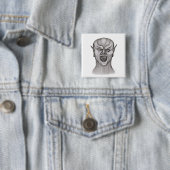 Vampir Schwarzweiß-Design Button (Beispiel)