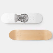 Vampir Schwarzweiß-Design Skateboard (Horizontal)