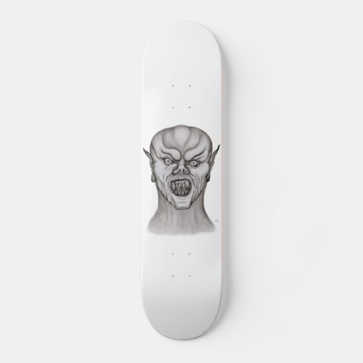Vampir Schwarzweiß-Design Skateboard (Vorderseite)