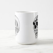 Vampir skull Schwarzweiß-Design Kaffeetasse (Mittel)