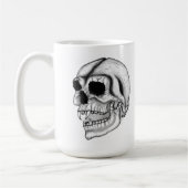 Vampir skull Schwarzweiß-Design Kaffeetasse (Links)