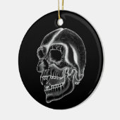 Vampir skull Schwarzweiß-Design Keramikornament (Links)