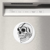 Vampir skull Schwarzweiß-Design Magnet (In Situ (Geschirrspüler))