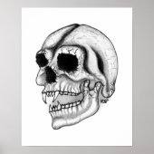 Vampir skull Schwarzweiß-Design Poster (Vorne)