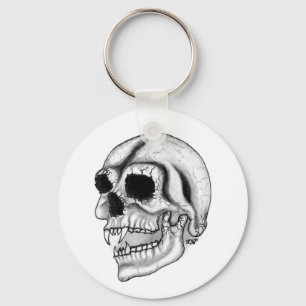 Vampir skull Schwarzweiß-Design Schlüsselanhänger