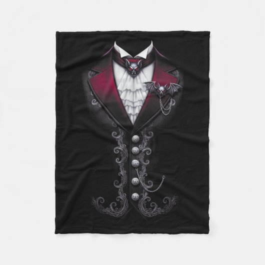 Vampir-Smoking lustiger Halloween-Kostüm Fleecedecke (Vorderseite)