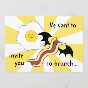 Vampir-Speck und totes Ei alberner Brunch Einladung