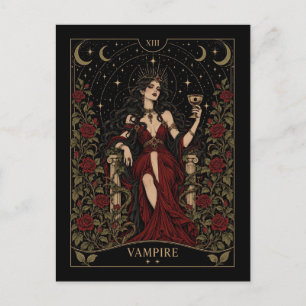 Vampir, Sternen-Tarot-Kunst Postkarte