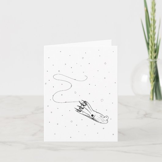 Vampir-Tintenfisch im Schnee Karte (Vorderseite)