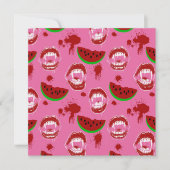 Vampir und Wassermelonen Summerween Party Pink Kar (Vorderseite)