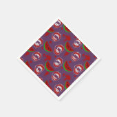 Vampir & Wassermelone Gruseliger Sommerween Lila Serviette (Ecke)